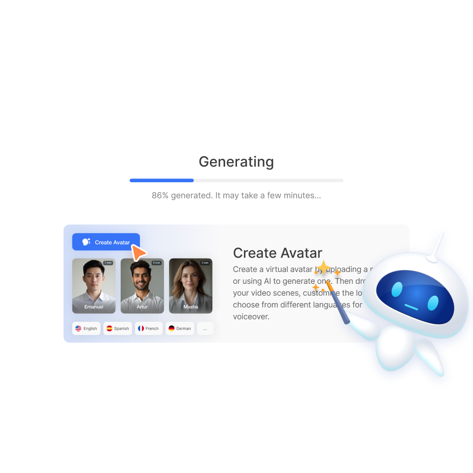 AI generates your PDF to news video draft with narration and visuals in Visla
